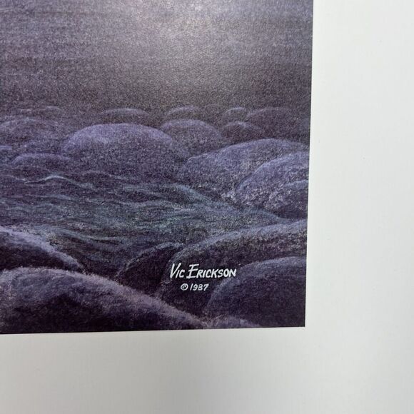 Vic Erickson - Last Light - Fly Fishing Trout Print 19” x 24” Printers Proof - Picture 4 of 6